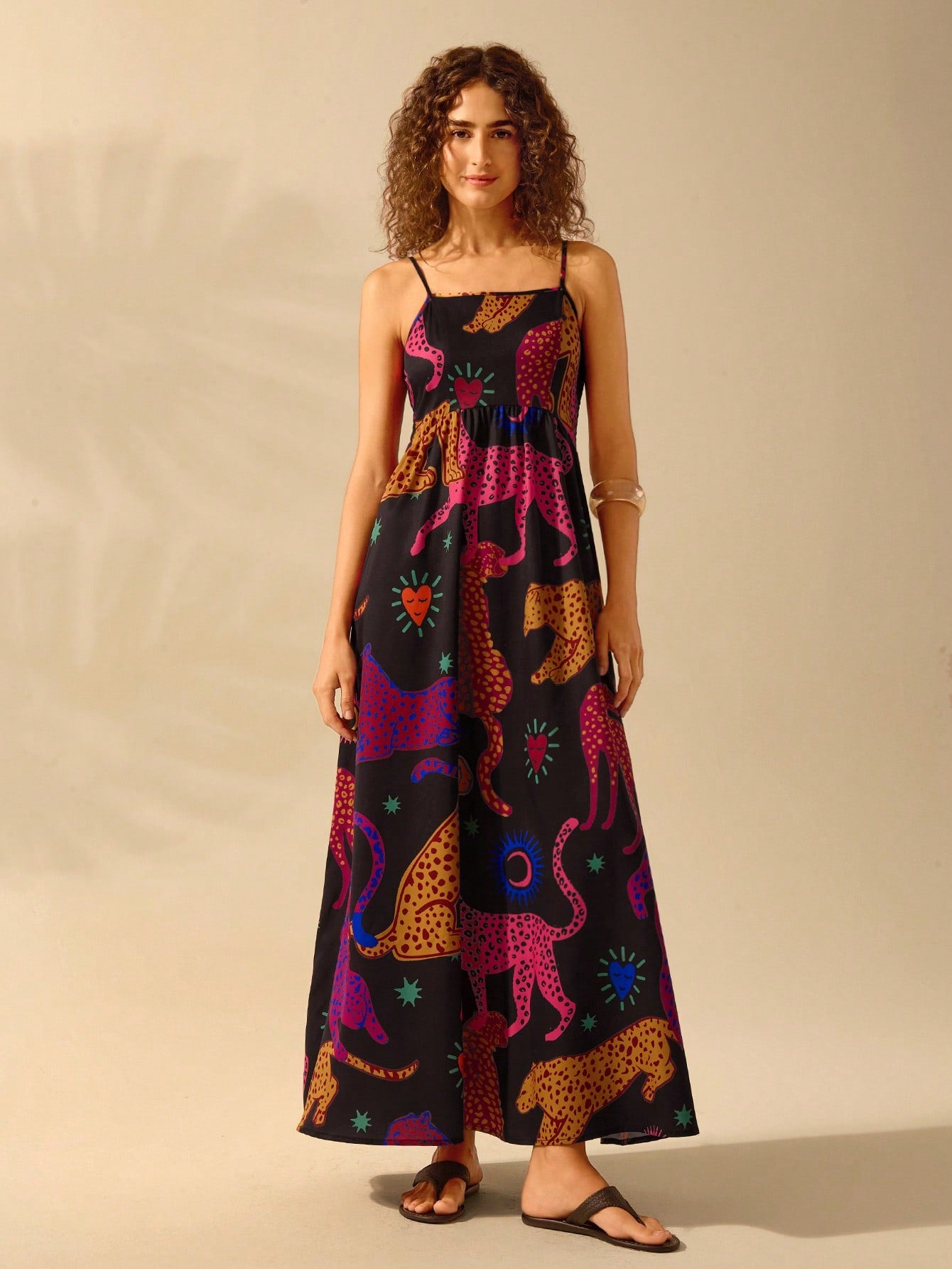 animal print maxi dress india Women White Animal Print Maxi Dress With Fit & Flare Sleeveless Long D