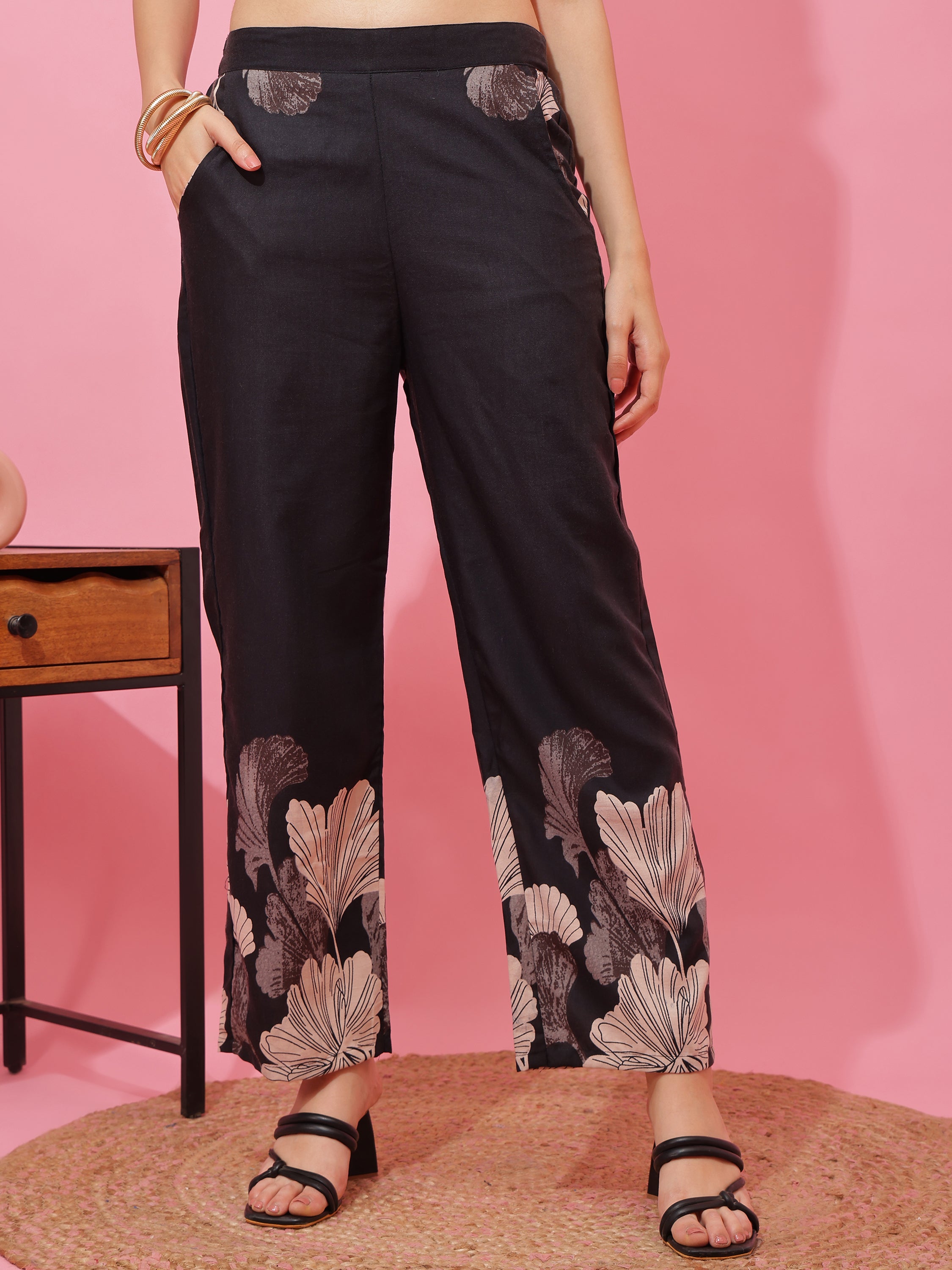 Women’s Poly Cotton Top & Pant Co-Ord Set with Relaxed Fit