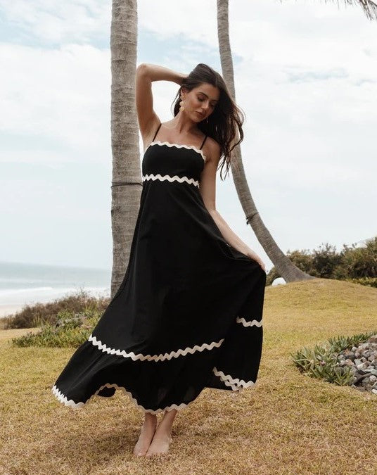Women’s Solid Ankle-Length Fit & Flare Maxi Dress
