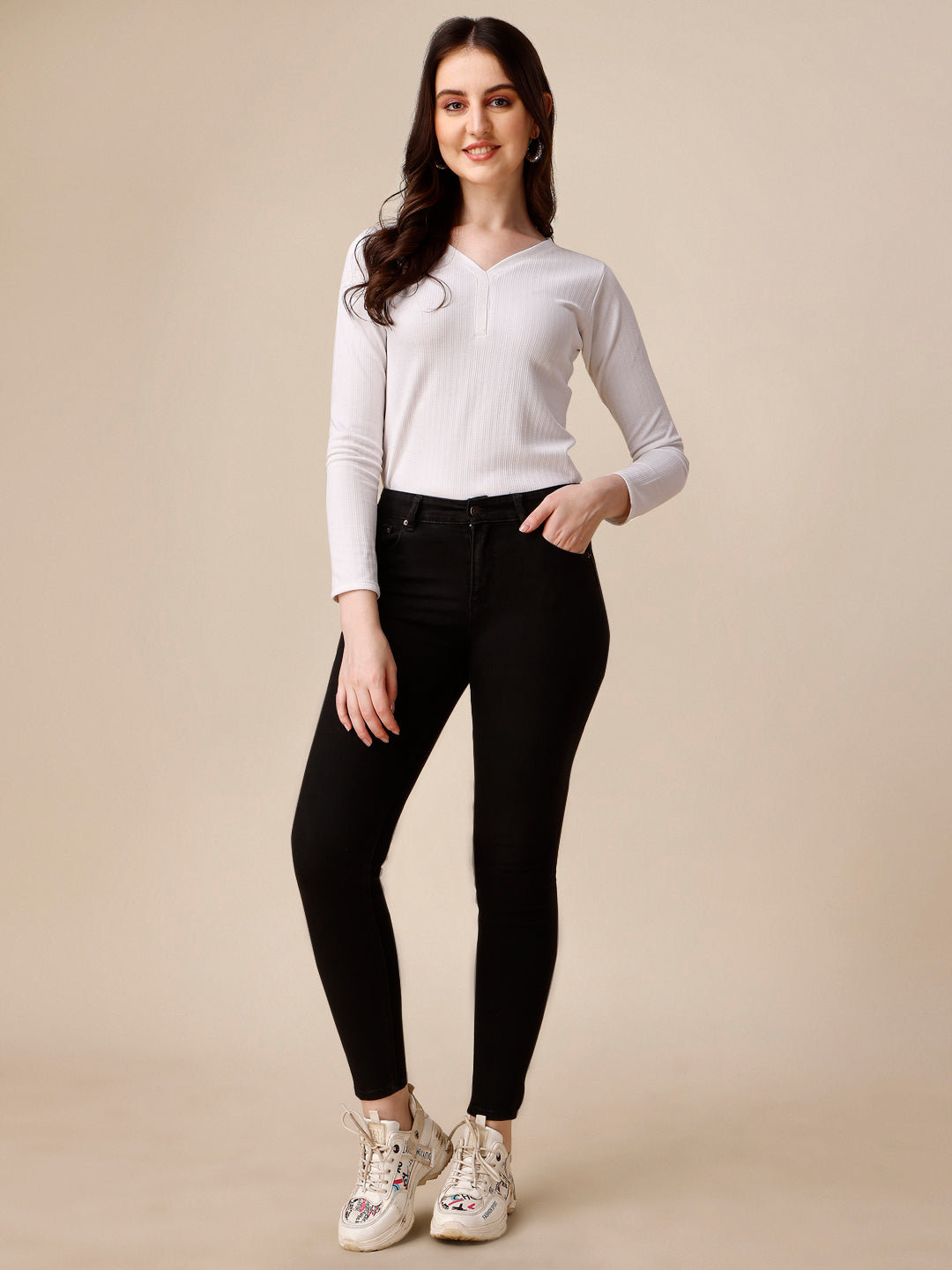 Casual Regular Sleeves Solid Women Top