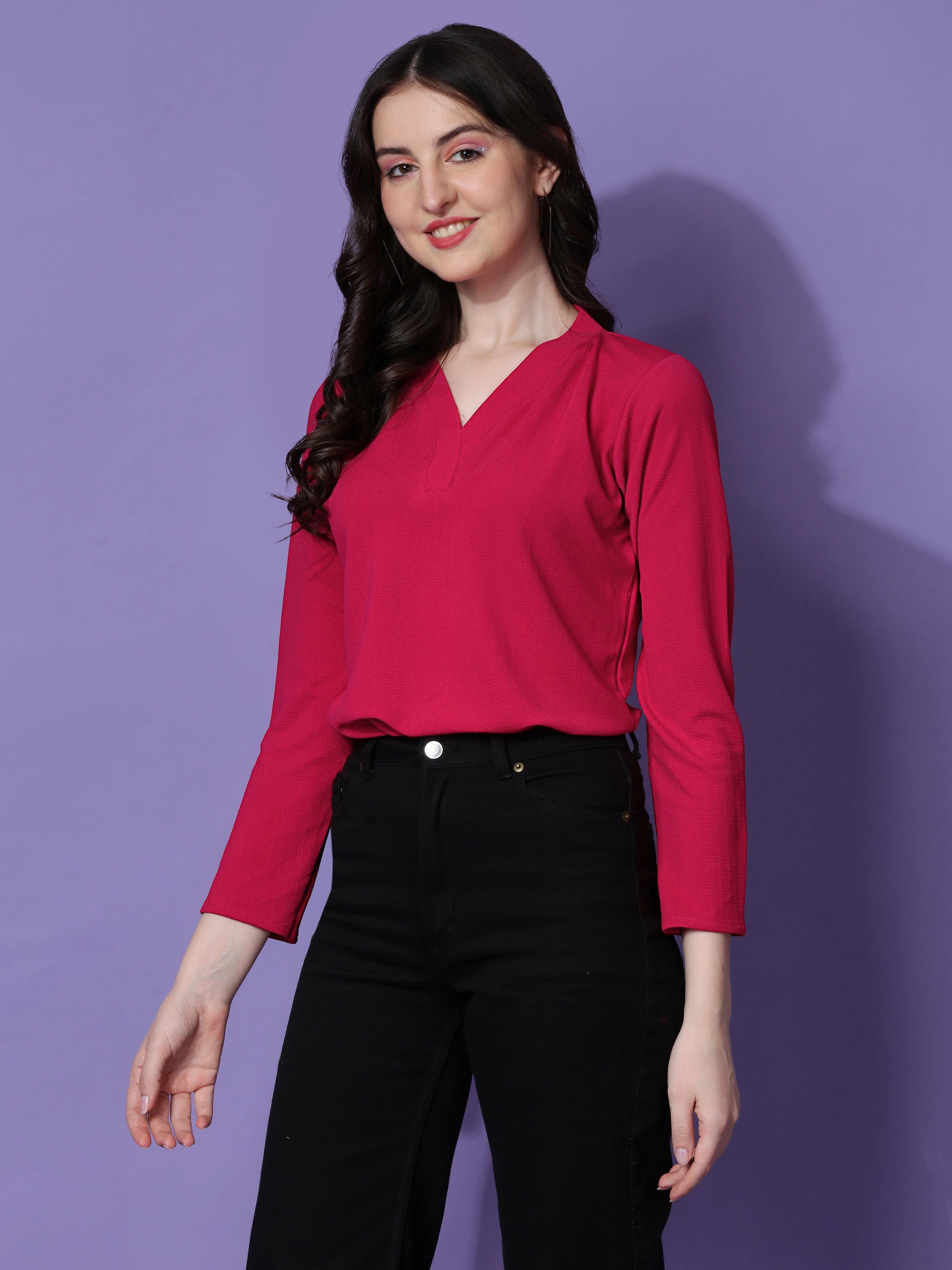 Casual Regular Sleeves Solid Women Top