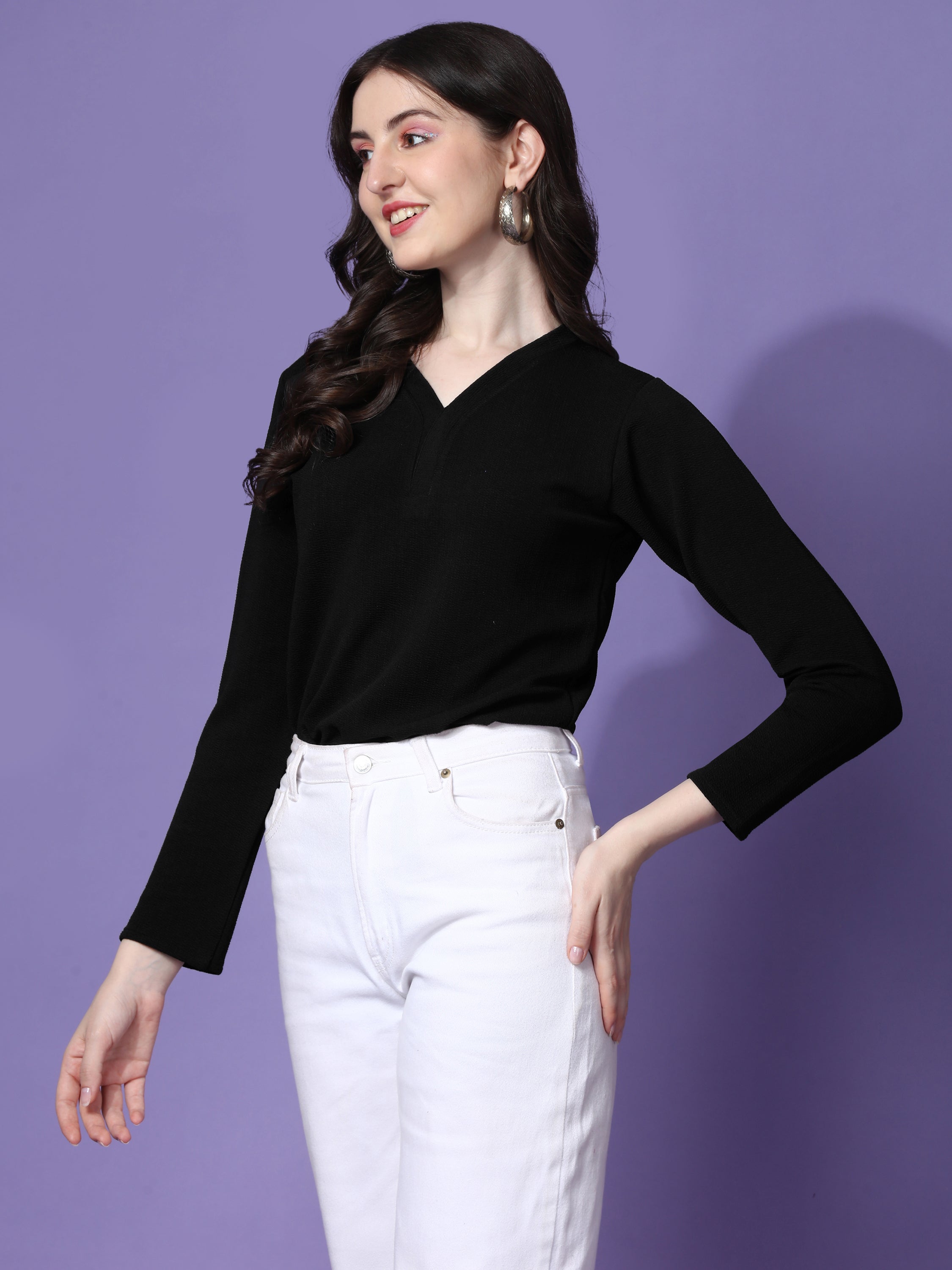 Casual Regular Sleeves Solid Women Top