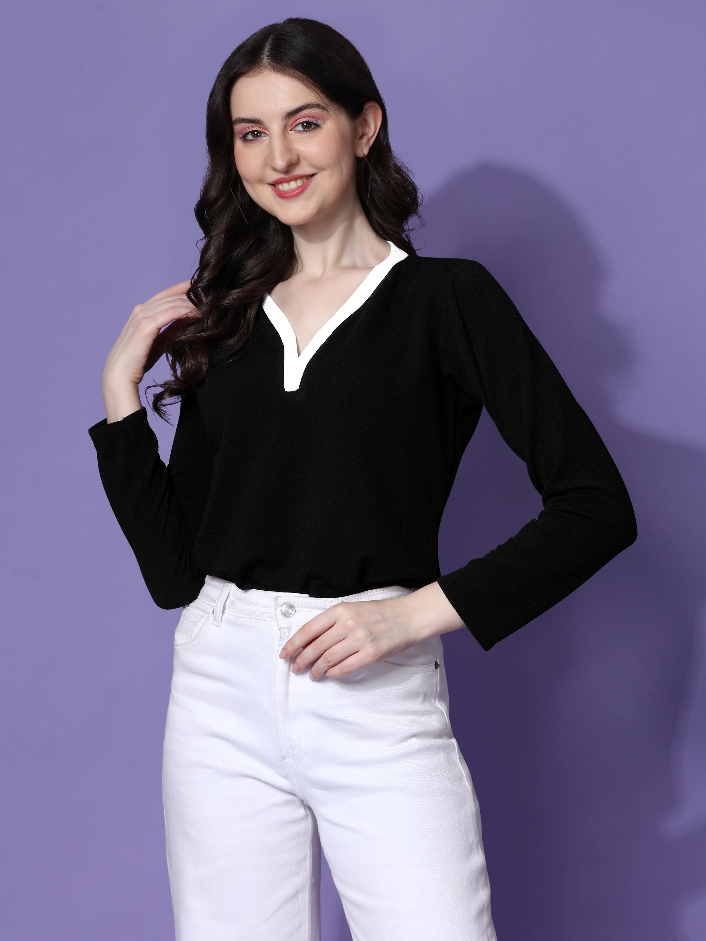 Casual Regular Sleeves Solid Women Top