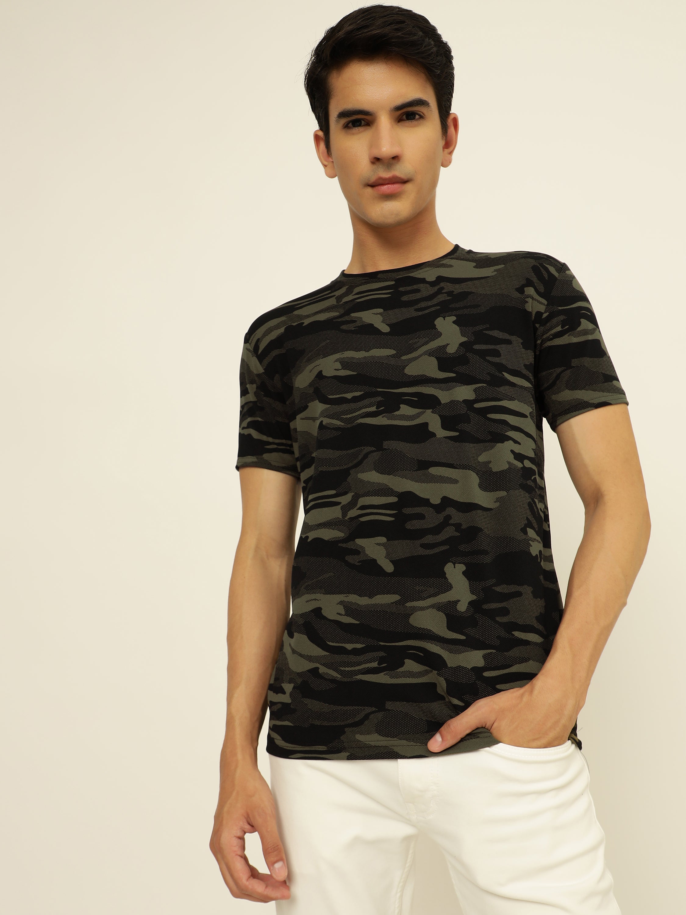 Men's Military Camouflage Regular T-Shirt