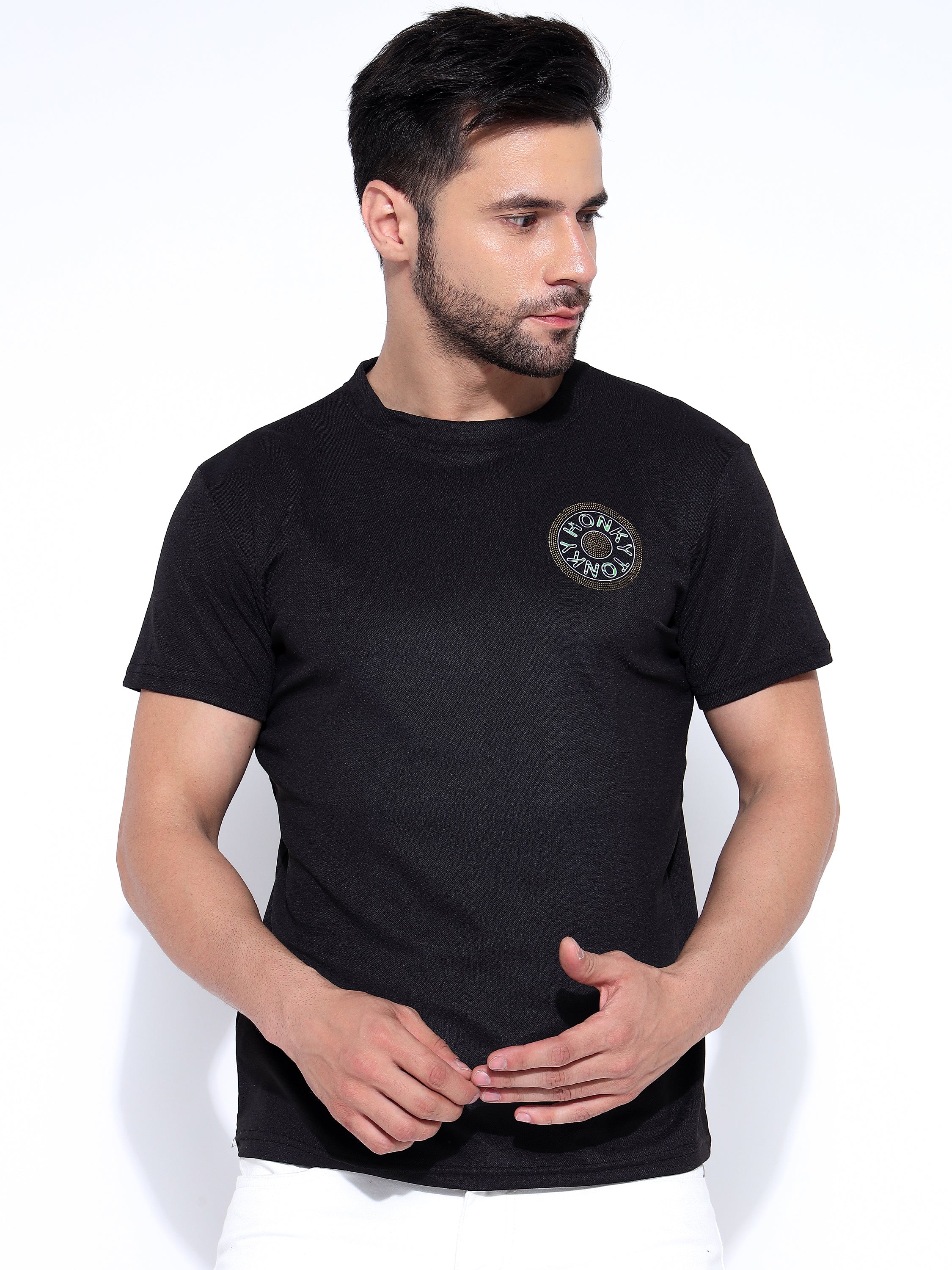 Men Solid Round Neck Ragular Fit T-Shirt