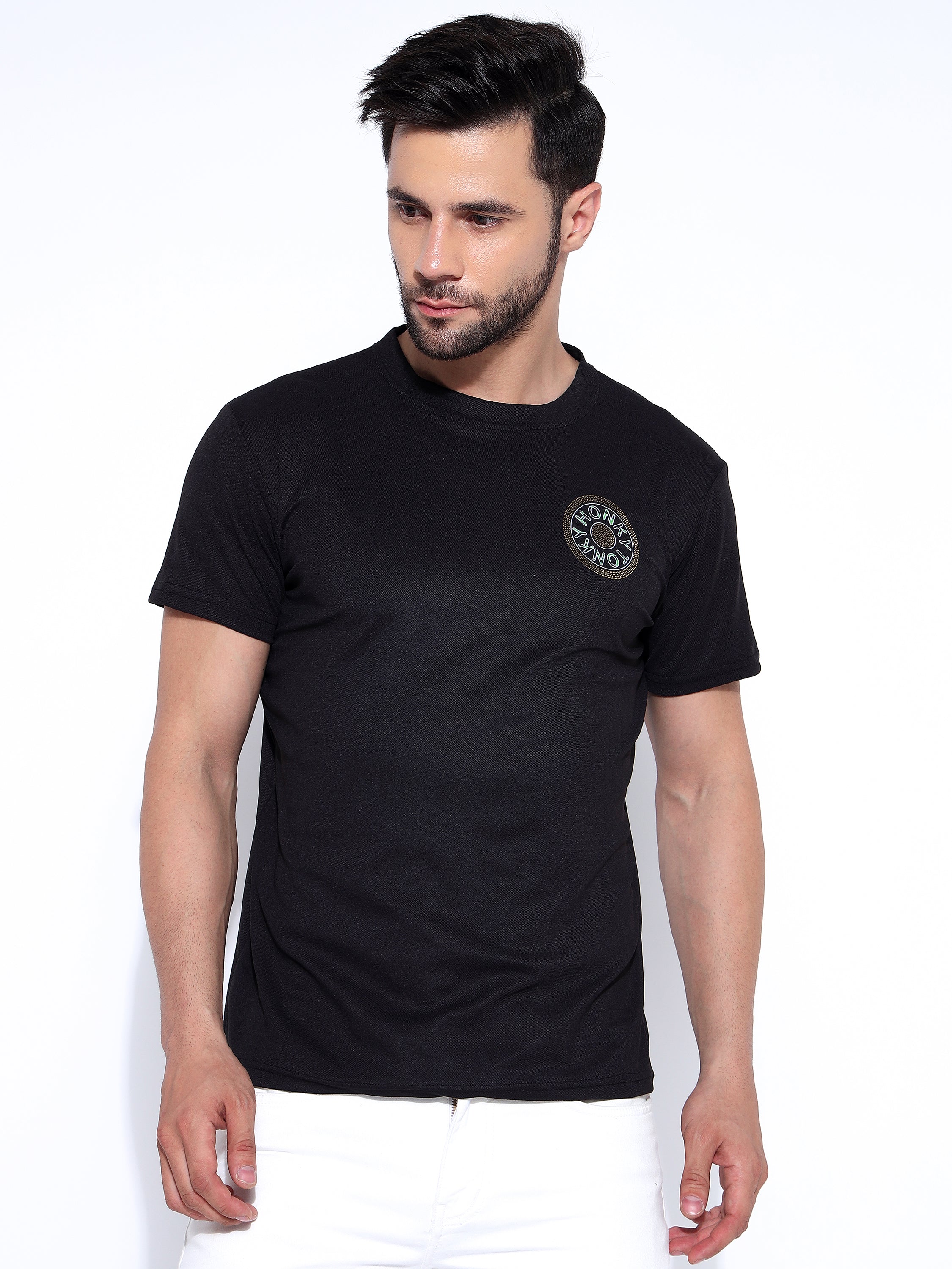 Men Solid Round Neck Ragular Fit T-Shirt