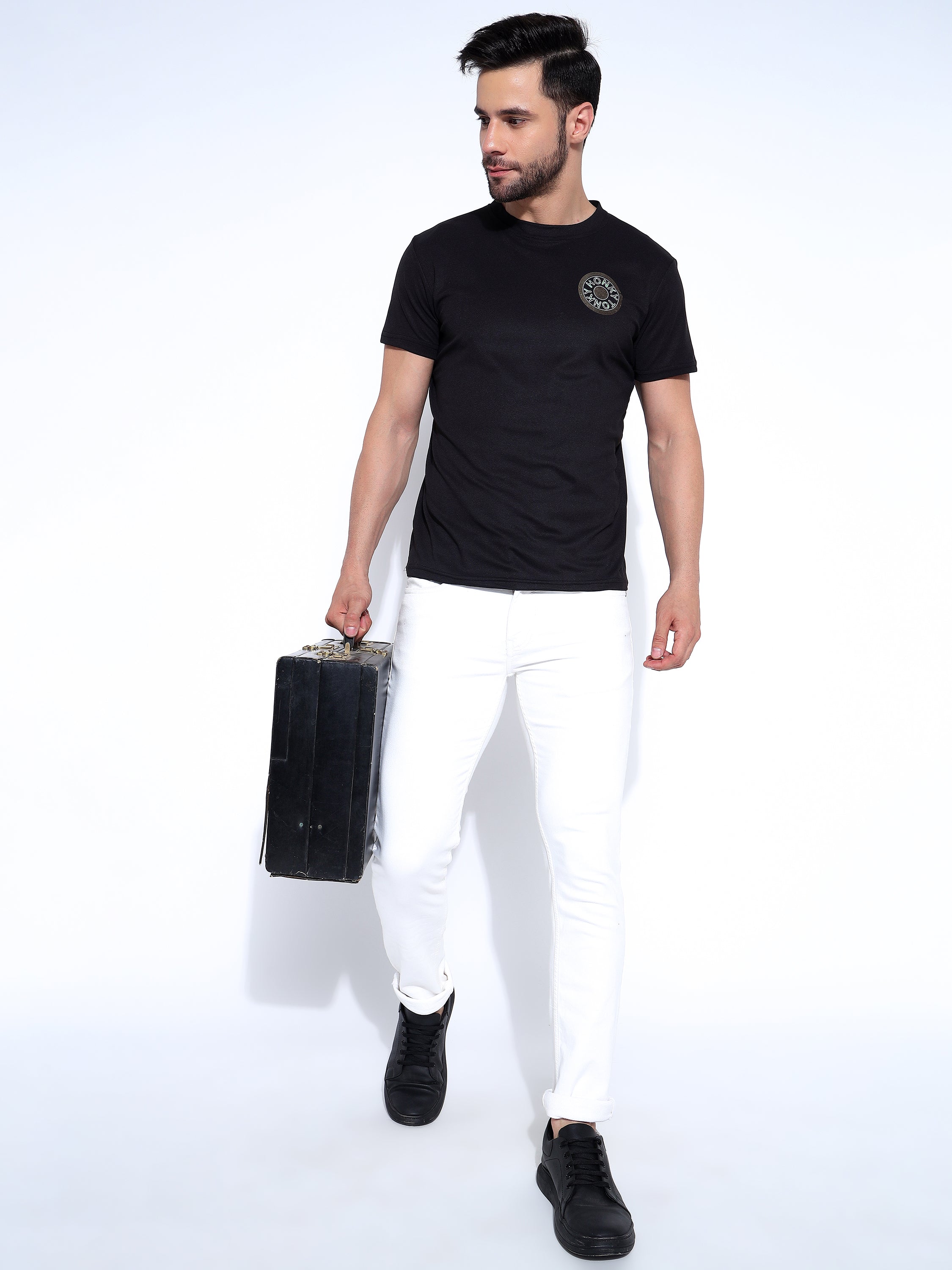 Men Solid Round Neck Ragular Fit T-Shirt