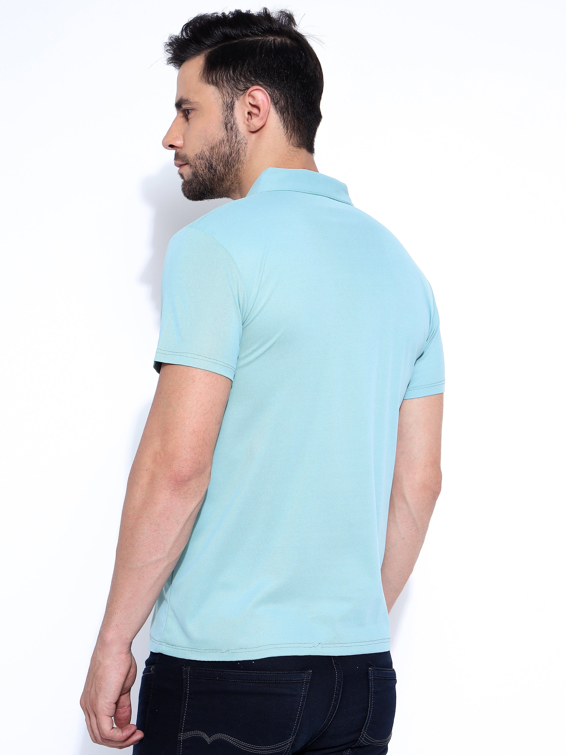 Men Western Style Polo Neck Ragular Fit T-Shirt