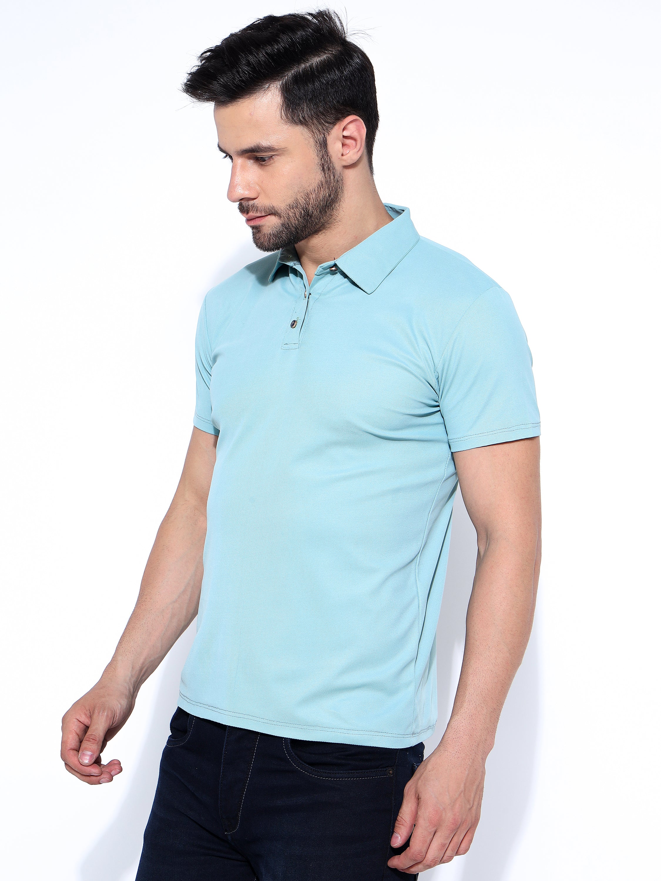 Men Western Style Polo Neck Ragular Fit T-Shirt